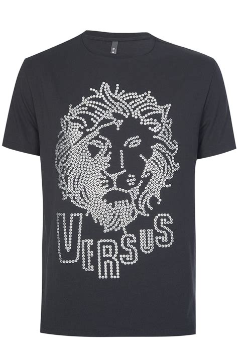 Versus Versace Lion Shirt Black Long Sleeved Size 52 XL